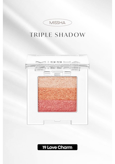 Yumuşak Dokulu, Dökülme Yapmayan 3 Renkli Göz Farı Triple Shadow No.19 Love Charm 0