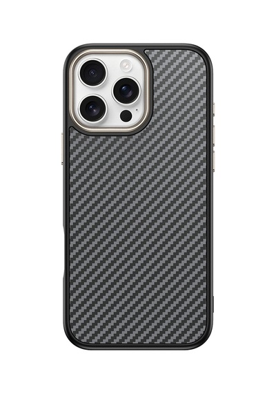 Apple Uyumlu iPad iPhone 16 Pro Kılıf M-safe Şarj Özellikli Karbon Fiber Görünümlü Zore Antina Kapak Çok Renkli