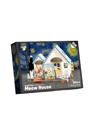 Dıy Sesli Işıklı Kedi Evi - 525 Parça