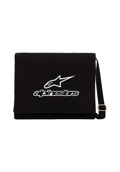 Alpinestars Logo Text Siyah Kanvas Postacı Çantası