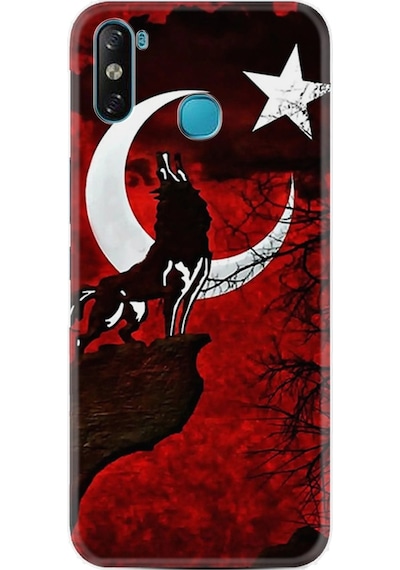 Infinix Smart 4 Kılıf Silikon Wolf And Moon 2 1381