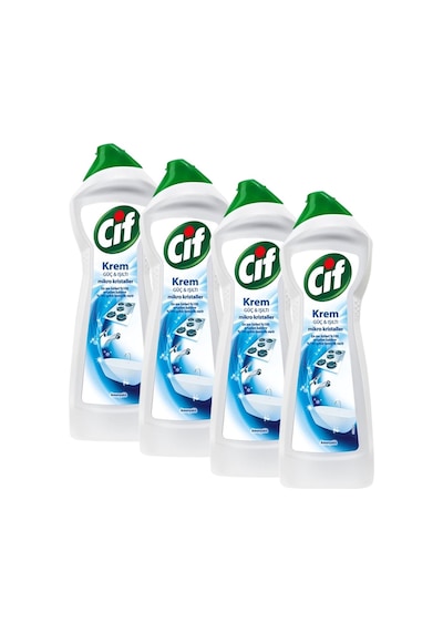 Cif Krem Mikro Kristaller Yüzey Temizleyici Amonyaklı 4 x 750 ML