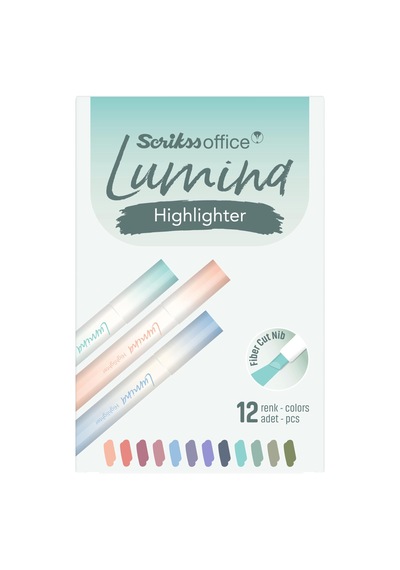 Scrikss Office Lumina Fosforlu Kalem Lotus Colour - 687u 12 Lik Amb 124-Pembe
