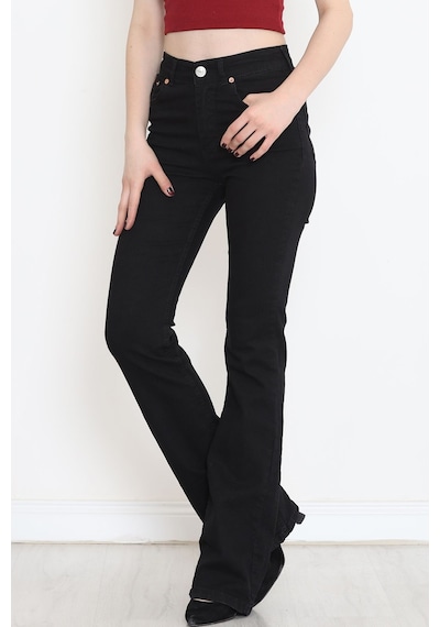 Mokashopin - İspanyol Paça Kot Pantolon Siyah1 - 17274.1431. 001