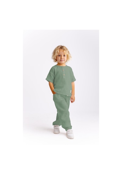 Oliven The Kid Müslin T-shirt Pantolonlu Takım Çağla Çağla Çağla Yeşili