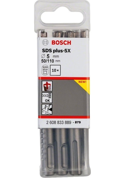 Bosch SDS-Plus 5X Kırıcı Delici Matkap Ucu 5x110 mm 10'lu Paket - 2608833889