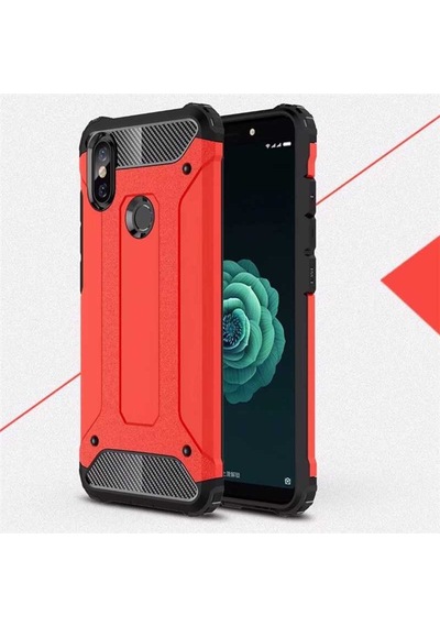 Noktaks - Xiaomi Uyumlu Xiaomi Mi A2 Lite - Kılıf Çift Katman Zırh Tank Crash Military Kapak - Kırmızı T6481 Kirmizi Noktaks - Xiaomi Uyumlu Xiaomi Mi A2 Lite - Kılıf Çift Katman Zırh Tank Crash Military Kapak - Kırmızı T6481 Kirmizi