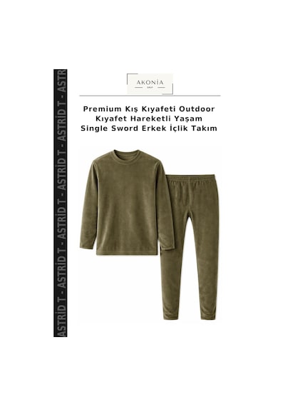 Astrid T Premium Kış Kıyafeti Outdoor Kıyafet Hareketli Yaşam Single Sword Erkek İçlik Takım Çok Renkli