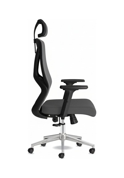 Upstyle Meltem Başlıklı Kumaş Ergonomik Çalışma Koltuğu Gri 66 125 65 Cm