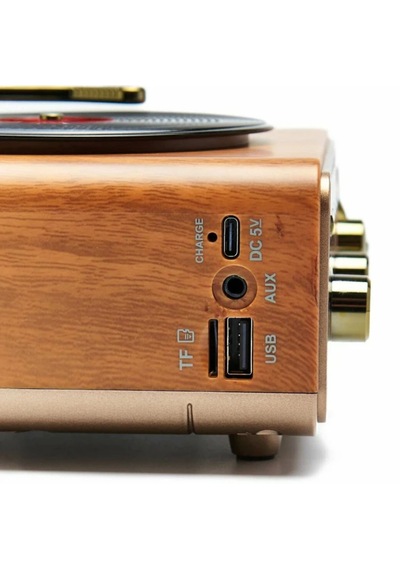 Ultratekno M-1317bt Dekoratif Plak Çalar Görünümlü Nostaljik Radyo Bluetooth Hoparlör