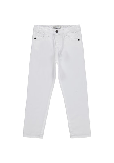 Civil Boys Erkek Çocuk 5 Cep Basic 10-13 Yaş Pantolon - Beyaz