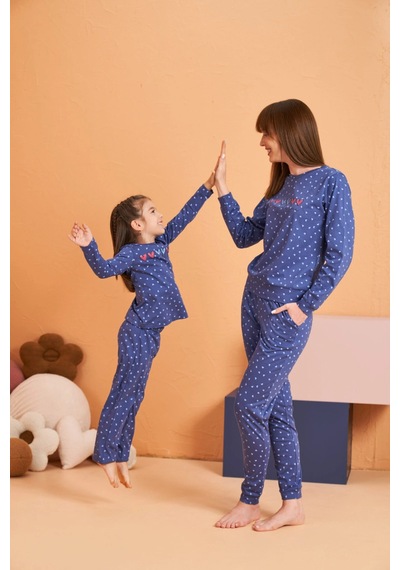 Modadua Pjs 28082 Çocuk Pijama Takım Mavi
