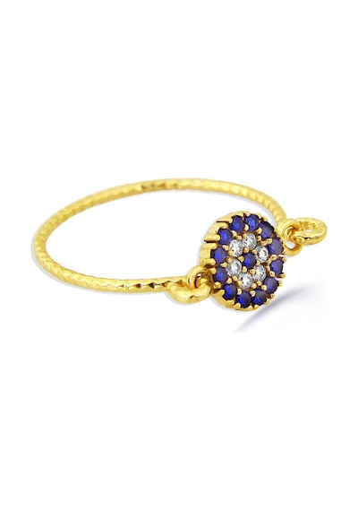 Kuyumcudukkani Elişi Nazar Taşlı Yüzük-10314-g-m Gold