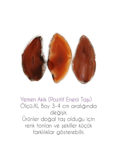 Erilsa Sertifikalı Zirkon Taşlı Plaka Yemen Akik Taşı Kolye Çok Renkli