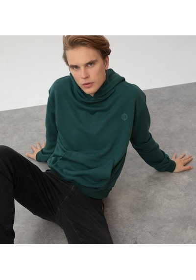Nors Kvasir Kapüşonlu Sweatshirt Nefti Yeşil 001