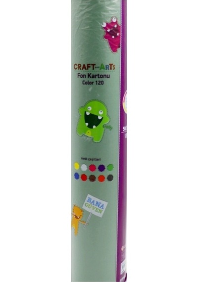 50x70 10 Renk Fon Kartonu 120 G