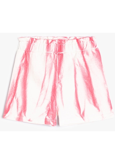 Koton Şort Beli Lastikli Batik Desenli Pamuklu Pembe Desenli 4smg40065ak Pembe