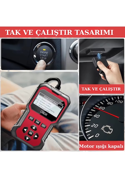 Arıza Tespit Cihazı Obd2 Araba Motor Hata Kodu Silme Tüm Araçlara Motor Lamba Söndürme Yeni Sürüm