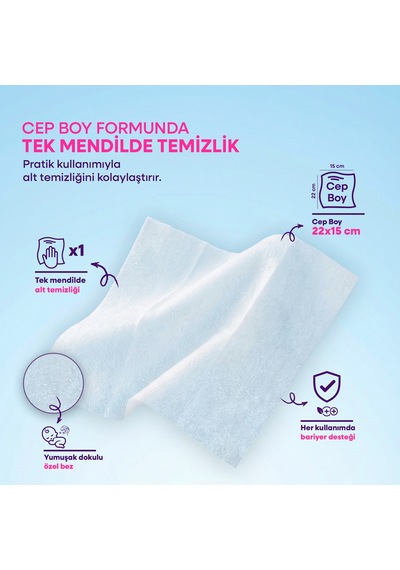 Med-cover Baby Pişik Önleyici Bakım Mendili - Cep Boy 12'li x 12 Avantaj Paketi