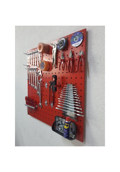 90 Cm Metal Askı Panosu Ve Kanca + Tornavidalık + Anahtarlık Seti 90