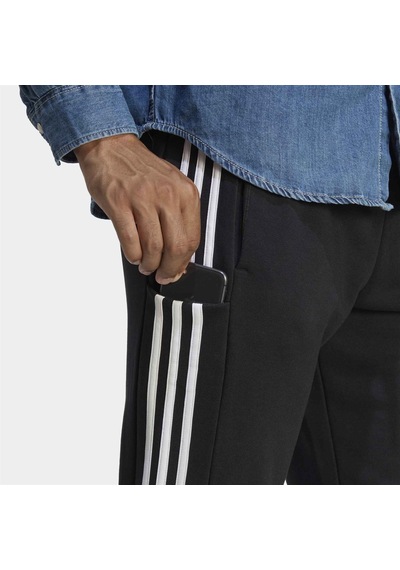 Adidas Essentials French Terry Tapered Cuff 3 Stripes Erkek Eşofm 001