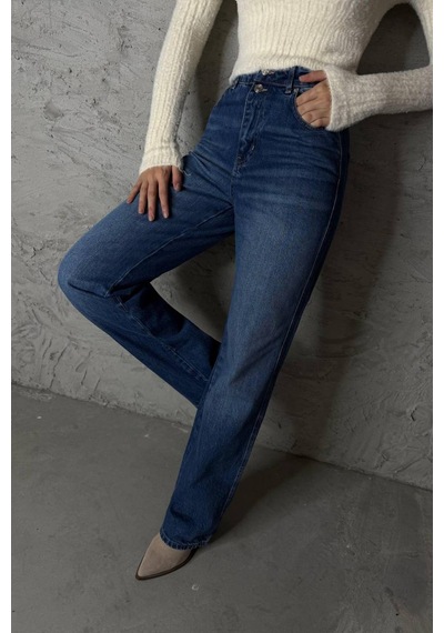 Lacarino 7850 Straıght Kadın Jean Pantolon Blue