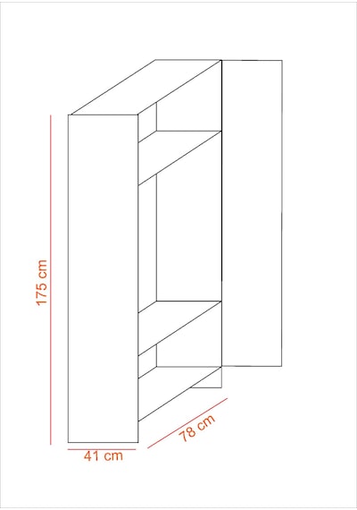 Ed Pet Dizayn 2 Kapaklı Elbise Dolabı Atlantik Çam 80 Cm Genişlik