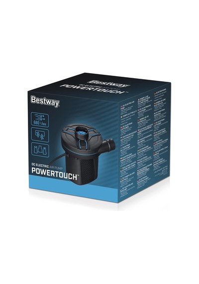 Bestway Çakmaklık Girişli 12v Otomatik Şişirme Pompası 62257 Siyah