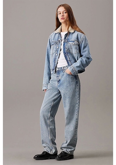 Regular Sherpa Denım Jacket Denım Mavi