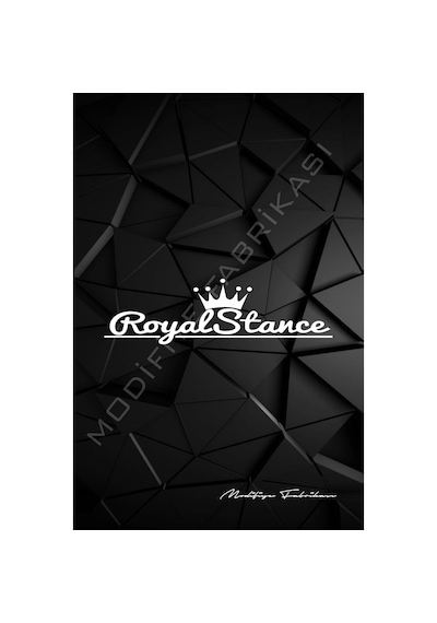 Royal Stance Sticker Folyo - Beyaz - 20 X 6 Cm