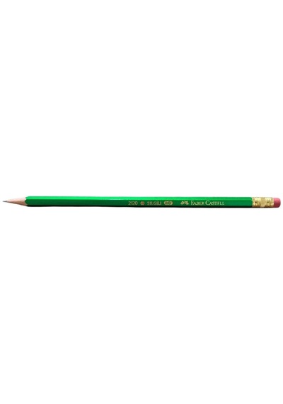 Faber Castell 2120 Köşeli Silgili Kurşun Kalem Çok Renkli