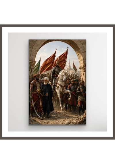 Bezos Fatih Sultan Mehmet İstanbul'un Fethi Kanvas Tablo 20x30 Cm Nxrlvng Çok Renkli