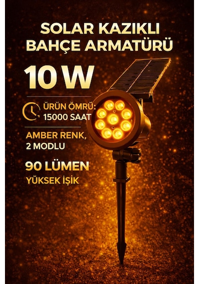Güneş-solar Enerjili 10 W Yüksek Işık Çim Armetür Günışığı Renk