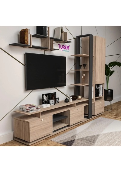 Feza Modern Tv Ünitesi Mdf Antrasit