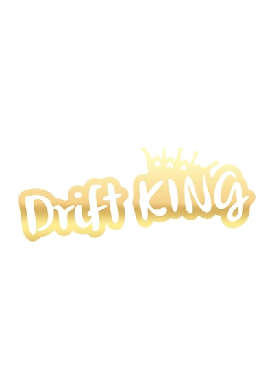 Drift King Araba Sticker 17x17 Cm Gold
