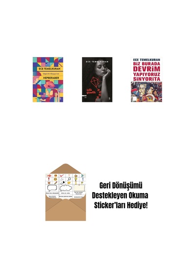 Hepberaber + İyilik Güzellik + Biz Burada Devrim Yapıyoruz Sinyorita Cep Boy + Okuma Sticker'ları