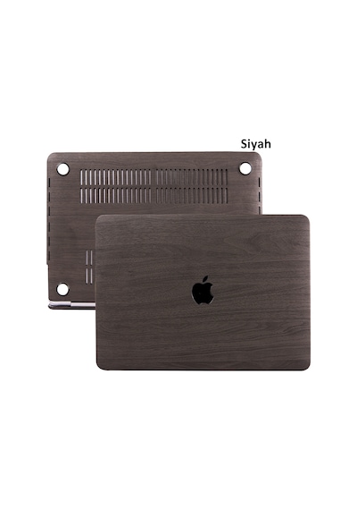 Apple Uyumlu MacBook Air Kılıf 13 İnç Wood01 Eski Usb'li Model 2010-2017 A1369 A1466 İle Siyah
