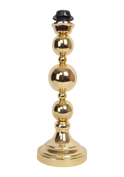 Kahverengi Kadife Başlıklı Nilin Çiçeği Süslemeli Gold Metal Ayaklı Vintage Model Abajur 60x30cm