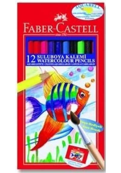 Faber-Castell Aquarell Boya Kalemi 12 Renk Karton Kutu