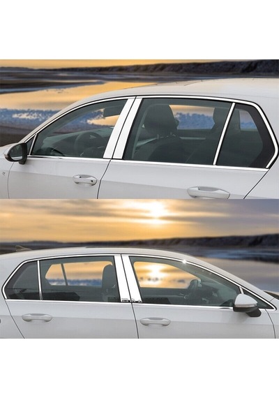Autogp Vw Golf 8 Cam Çerçevesi Kenar Çıtası Krom Tamtur Lr Golf 8