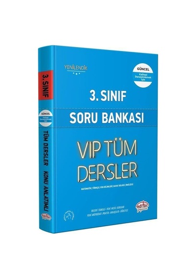 3. Sınıf Vip Tüm Dersler Soru Bankası Editör Yayınları