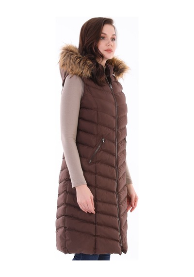 Z6684 Dewberry Bayan Yelek-kahve Kahve