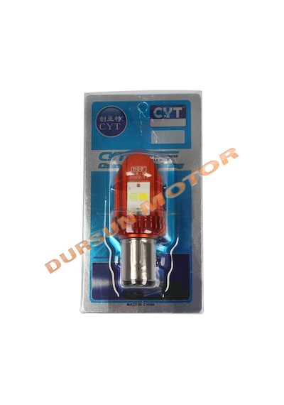 Motosiklet Pro Led Ampül Ba20D Duylu X7 Beyaz Mavi