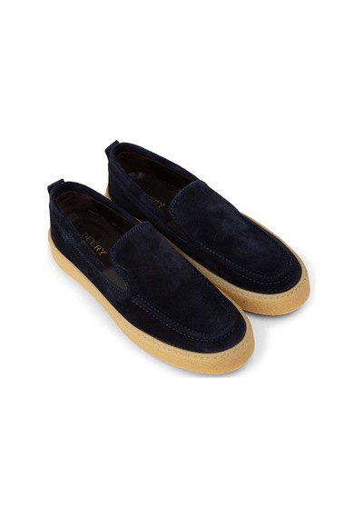 Deery Erkek Süet Lacivert Loafer Ayakkabı - 02047mlcvc01