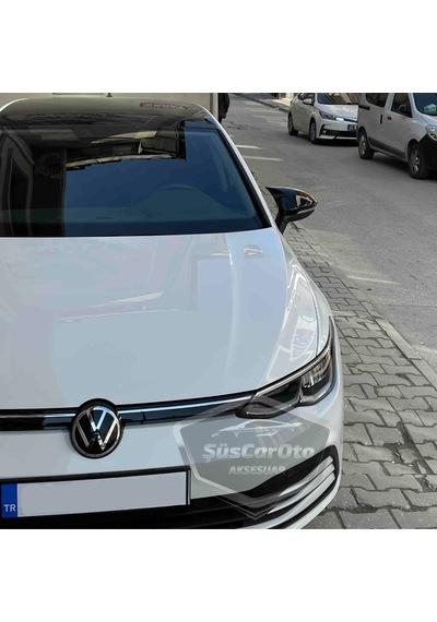 Vw Golf 8 2019 Sonrası Uyumlu Batman Yarasa Ayna Kapağı Piano Black ABS Plastik (00) (ŞüsCarOto Aksesuar)