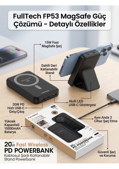 Fulltech Fp53 10000mah Powerbank - Lisinya Çok Renkli