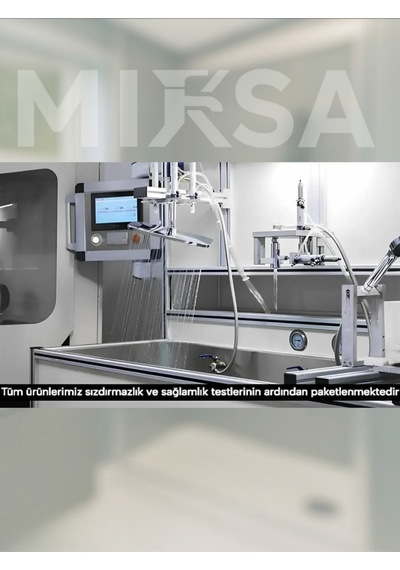 Beyaz Baston Borulu 3 Girişli Arıtmalı Mutfak Eviye Bataryası Musluğu