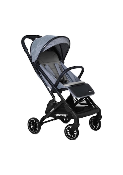 Tommybaby Quantum Kabin Travel Bebek Arabası Kabin Boy Bebek Arabası Pedli Katlanabilir Yağmurluk Hediye Gri