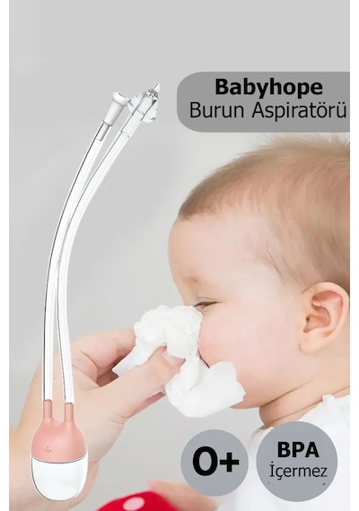 Babyhope Esp-923 Bebek & Çocuk Burun Aspiratörü 0-10 Yaş Uyumlu Temizleme Cihazı Pembe