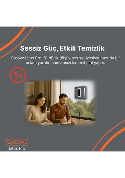 Groove Litus Pro 4 Ultrasonik Spreyli Cam Silme Robotu